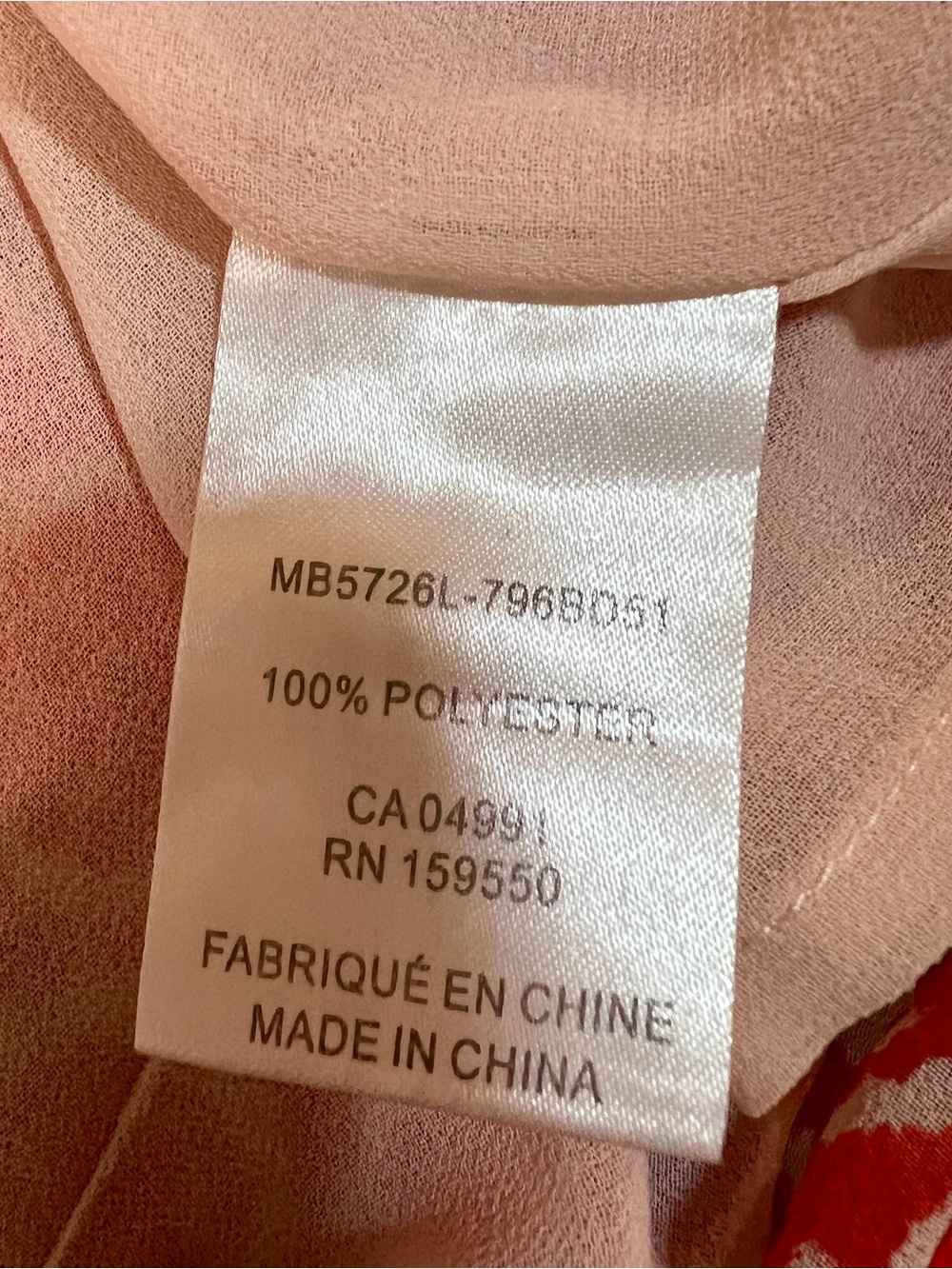 Maison d’Amelie Wms Red Chiffon Sheer Motif Balloon Sleeve Pleated Boho Top M - Picture 12 of 12